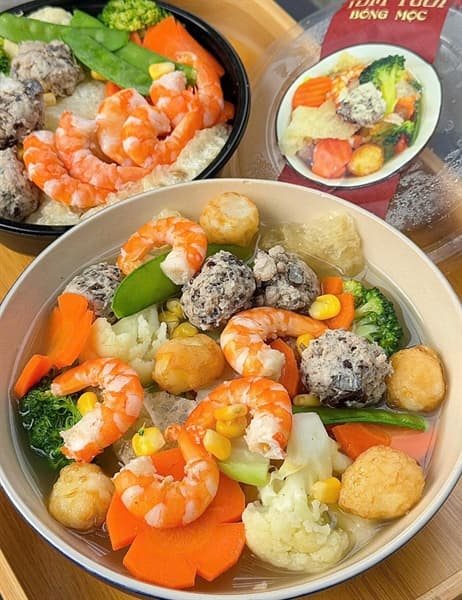 Canh tôm tươi bóng mọc 2