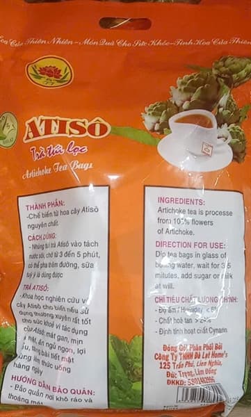 Trà Atiso túi lọc túi cam 200g 3