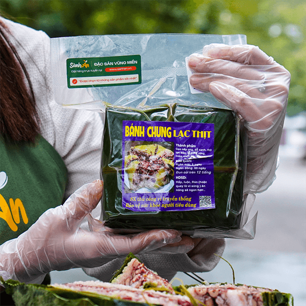 Bánh Chưng Lạc Thịt Lạng Sơn 1.2kg 3
