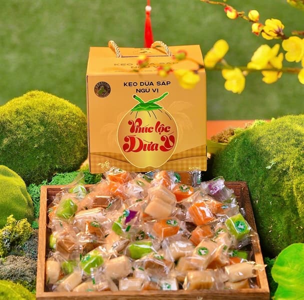 Kẹo dừa sáp ngũ vị (hộp 1kg) 4