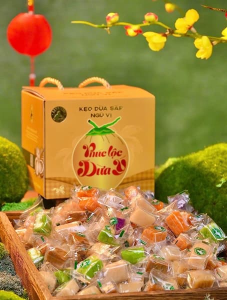 Kẹo dừa sáp ngũ vị (hộp 1kg) 3
