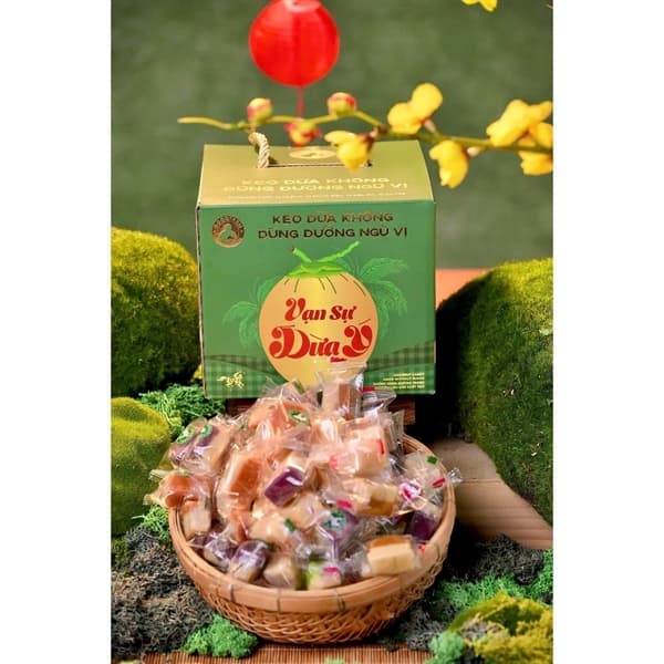 Kẹo dừa không đường ngũ vị (Hộp 1kg) 3