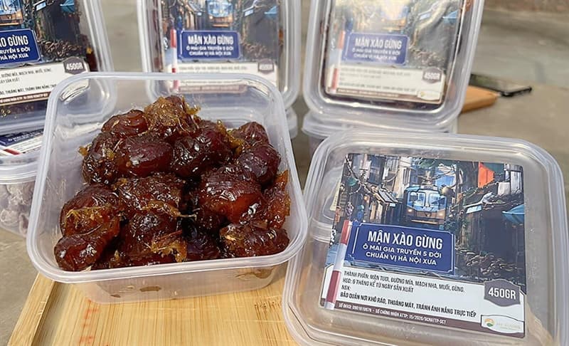 Ô mai Mận đen xào gừng chua cay 450g