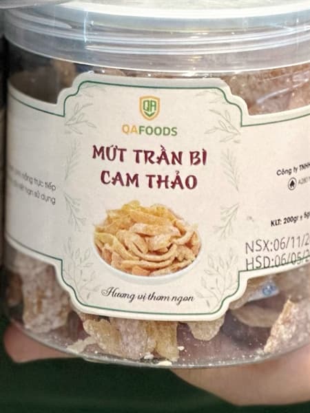 Mứt Trần Bì Cam Thảo QA Foods 200g 2