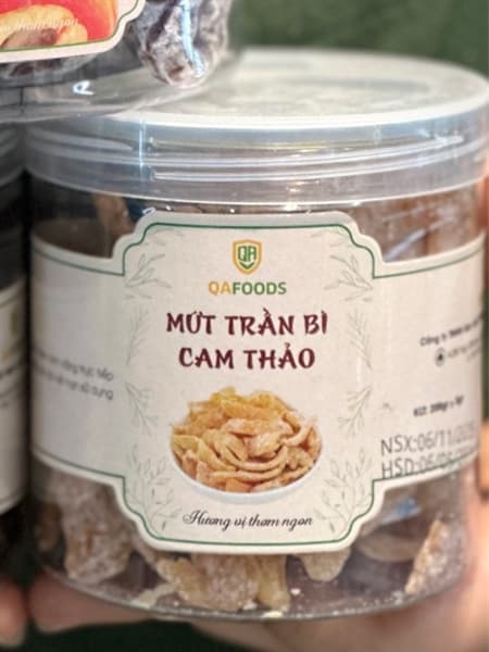 Mứt Trần Bì Cam Thảo QA Foods 200g