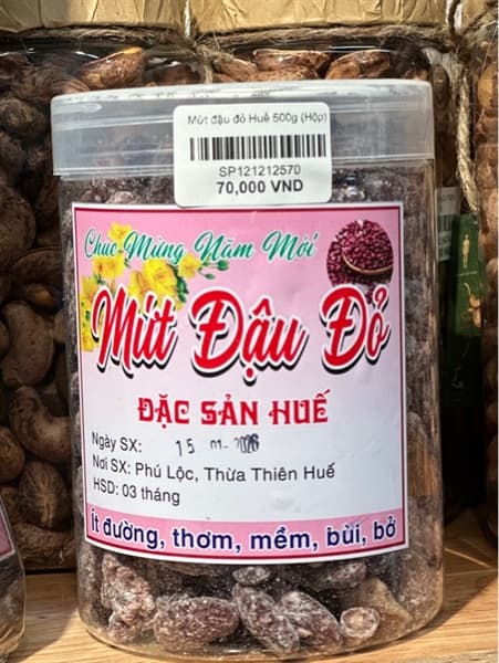 Mứt đậu đỏ Huế 500g 2