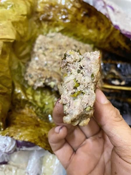 Thịt băm gói lá nướng 250g 4
