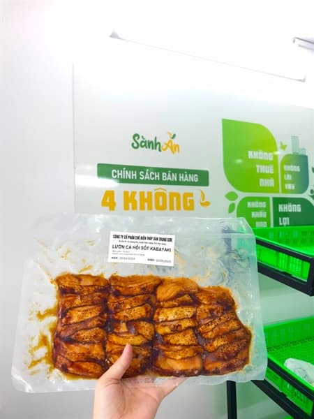 Lườn cá hồi sốt kabayaki 500g