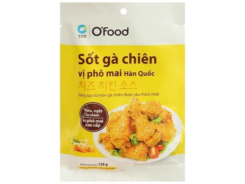 Gia vị sốt gà chiên O'food vị phô mai Hàn Quốc 120g