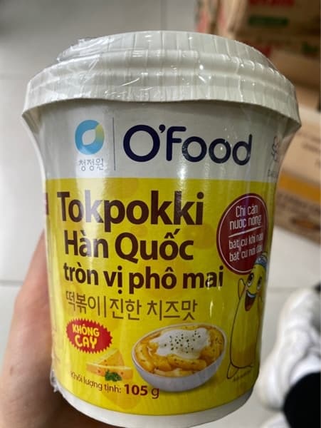 Tokpokki Hàn Quốc ăn liền vị phô mai O'food ly 105g