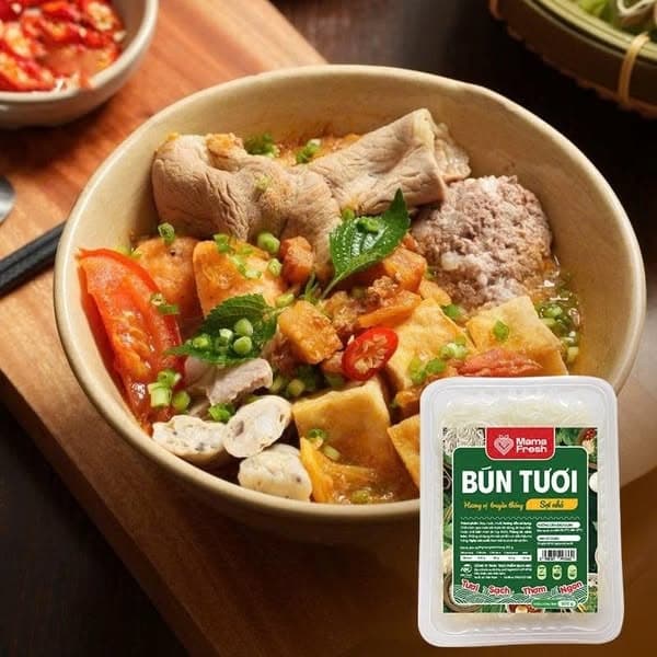 Bún tươi sợi nhỏ Mama Fresh 500gr