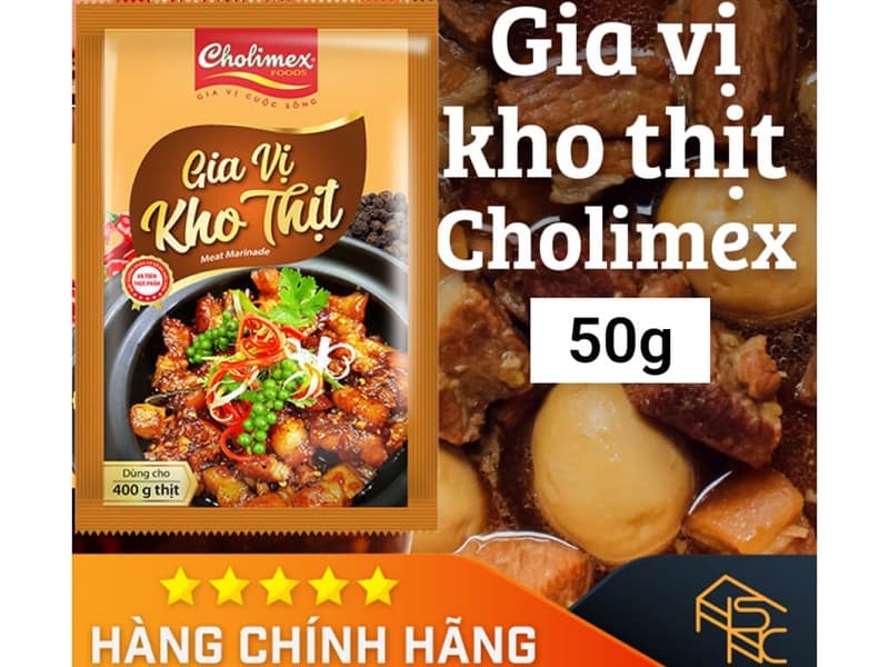 Gia vị thịt kho Cholimex 50g 2