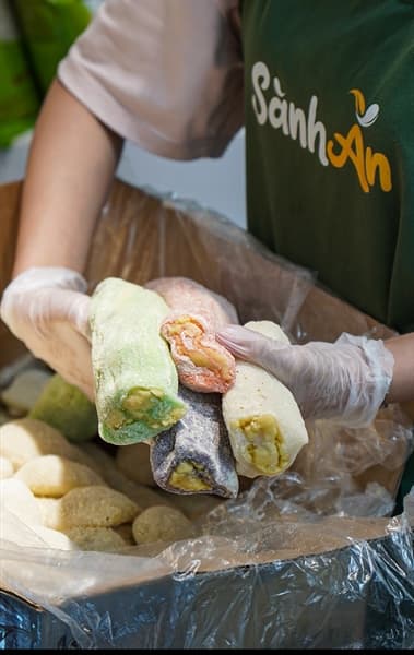 Bánh dày làng Gàu Hưng Yên mix vị 500g 4