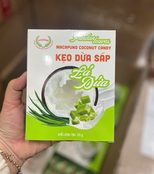 Kẹo dừa sáp lá dứa Vicosap 100g 2
