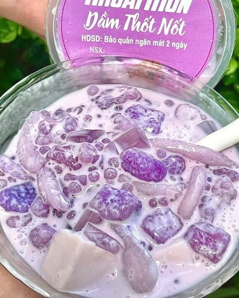 Chè khoai tím dầm thốt nốt 4