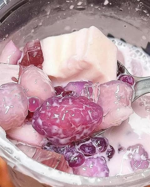 Chè khoai tím dầm thốt nốt 3