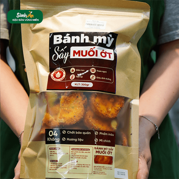 Bánh mỳ sấy muối ớt 300g