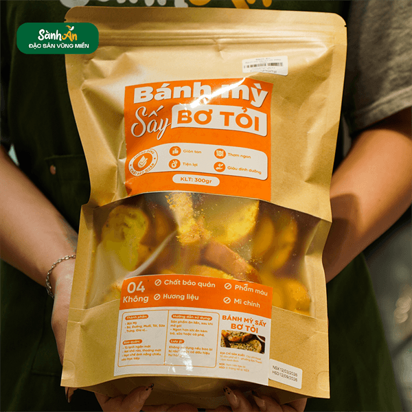 Bánh mỳ sấy bơ tỏi 300g