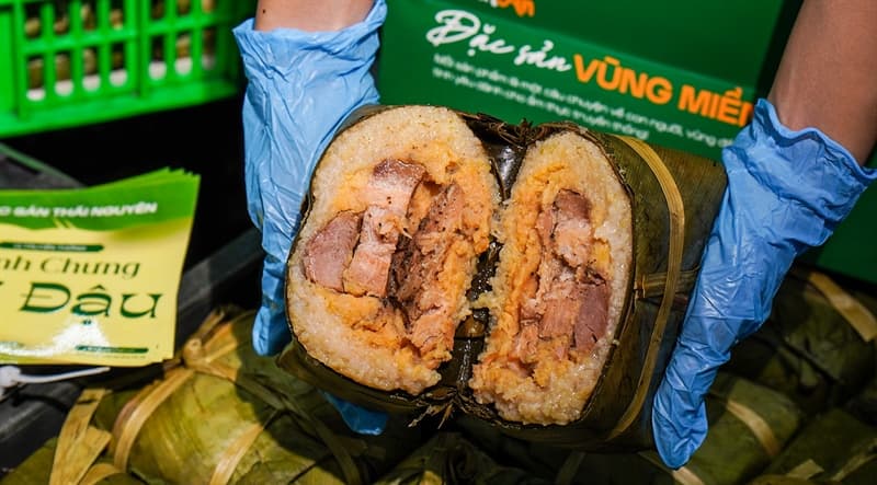 Bánh chưng Bờ Đậu Thái Nguyên vuông loại đặc biệt 2