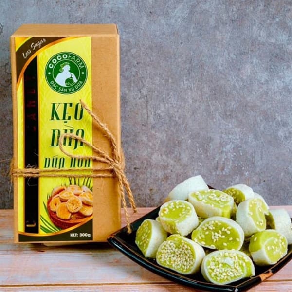 Kẹo dừa dứa non lá dứa (gói 500g)