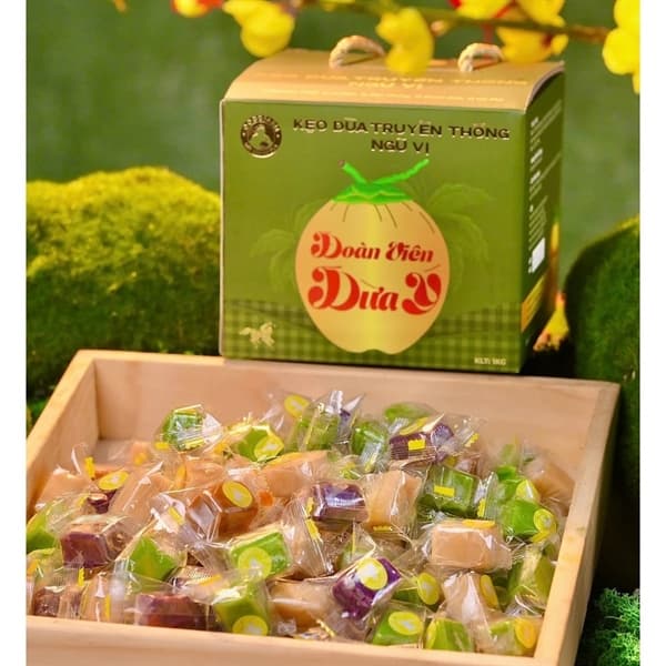 Kẹo dừa truyền thống ngũ vị (Hộp 1kg)
