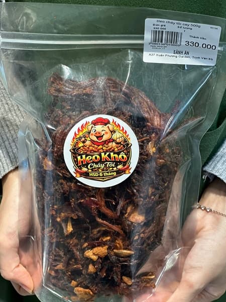 Heo cháy tỏi cay 500g