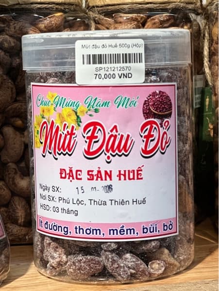 Mứt đậu đỏ Huế 500g
