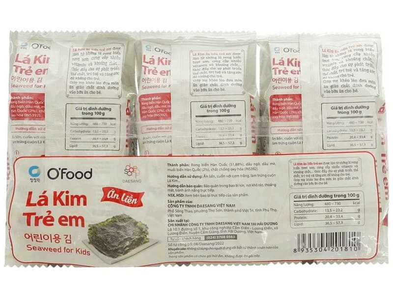 Lá kim trẻ em 5g lốc 3 2