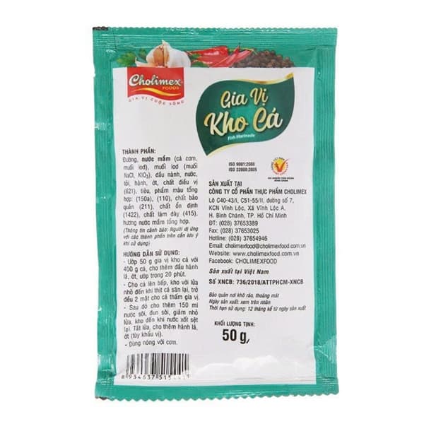 Gia vị Cholimex kho cá 50g 2