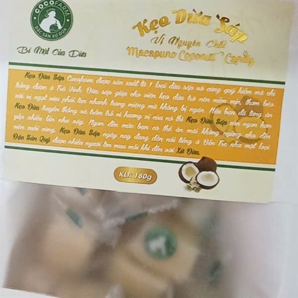 Kẹo dừa sáp Bến Trevị nguyên chất (Túi zip)