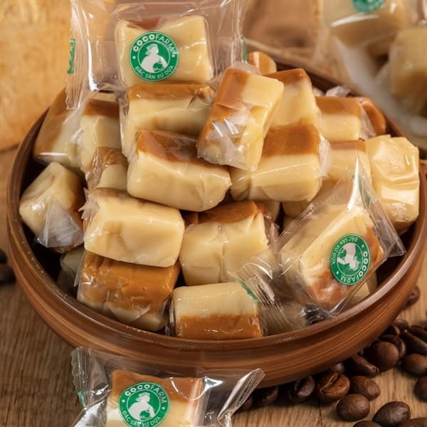 Kẹo dừa Cocofarm Bến Tre cà phê 500g