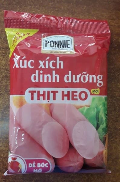 Xúc xích dinh dưỡng thịt heo Ponnie 210g
