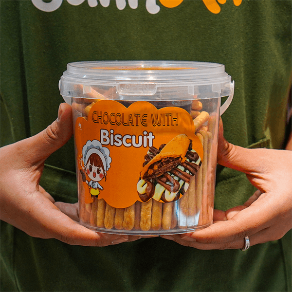 Bánh que chấm socola hộp quai xách