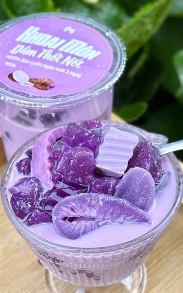 Chè khoai tím dầm thốt nốt