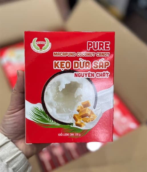 Kẹo dừa sáp nguyên chất Visaco 100g 2